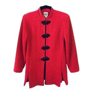 R&M Richards x Karen Wong Vintage 90s Glittered Oriental Blouse Top